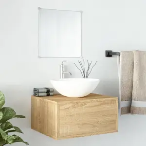 vidaXL Ensemble de meubles salle de bain 2 pcs chêne bois d'ingénierie pas cher