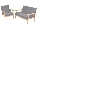 vidaXL Ensemble de canapés 2 pcs Tissu Gris clair pas cher
