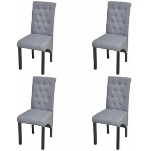 Comparateur de prix : vidaXL Chaises à manger lot de 4 gris clair tissu