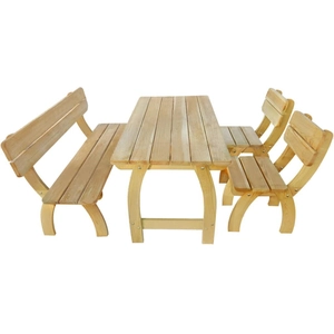 Comparateur de prix : vidaXL Jeu de salle à manger d'extérieur 4 pcs Bois de pin imprégné