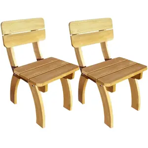 vidaXL Chaises de jardin 2 pcs Pinède imprégnée pas cher