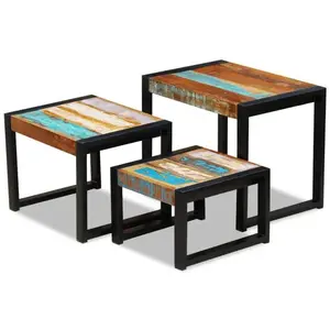 Comparateur de prix : vidaXL Tables gigognes 3 pcs Bois de récupération massif