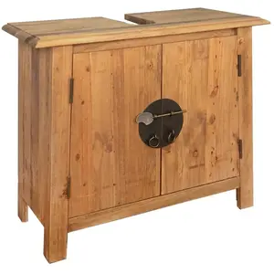 Comparateur de prix : vidaXL Meuble-lavabo de salle de bains pin massif 70x32x63 cm