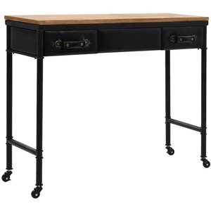 vidaXL Table console MDF et bois de sapin 100 x 33,5 x 80 cm pas cher
