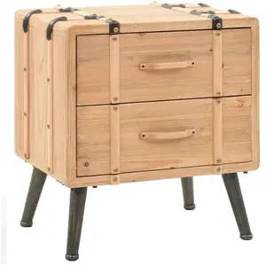Comparateur de prix : vidaXL Table de chevet Bois de sapin massif 50 x 35 x 57 cm