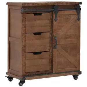 Comparateur de prix : vidaXL Armoire de rangement Bois de sapin massif 64x33,5x75 cm Marron