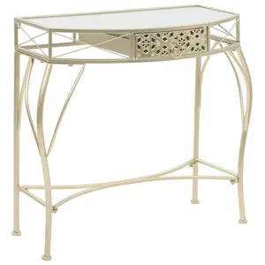 vidaXL Table d'appoint Style français Métal 82 x 39 x 76 cm Doré pas cher