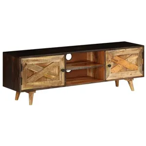 Comparateur de prix : vidaXL Meuble TV Bois de manguier massif 140 x 30 x 45 cm