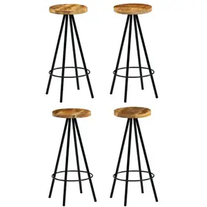 Comparateur de prix : vidaXL Chaises de bar lot de 4 bois de manguier solide