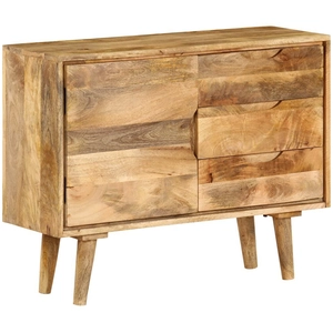 vidaXL Buffet Bois massif de manguier 90x30x69 cm pas cher