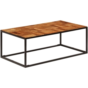 Comparateur de prix : vidaXL Table basse 110x60x40 cm Bois d'acacia solide et acier