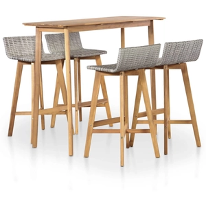 vidaXL Mobilier à dîner d'extérieur 5 pcs Bois d'acacia solide pas cher