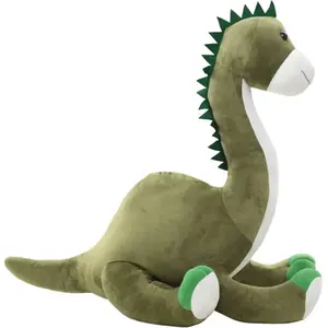 vidaXL Knuffel dinosaurus brontosaurus pluche groen