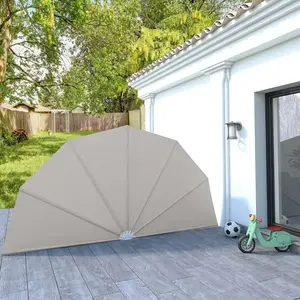 vidaXL Auvent latéral pliable de terrasse Crème 200 cm pas cher