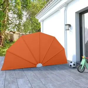 vidaXL Auvent latéral pliable de terrasse Terre cuite 160 cm pas cher