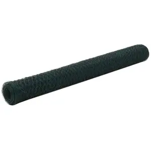 vidaXL vidaXL Grillage Acier avec revêtement en PVC 25x1,2 m Vert pas cher