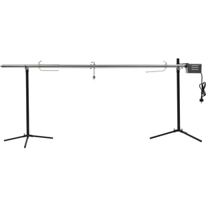 vidaXL Gril de barbecue automatique avec moteur Inox 207x45x81 cm pas cher
