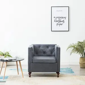 Comparateur de prix : vidaXL Fauteuil Gris Tissu