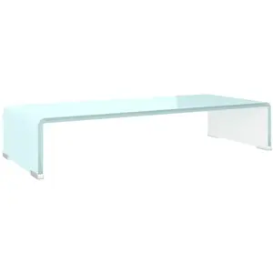 vidaXL Meuble TV/Support pour moniteur 60x25x11 cm verre vert pas cher
