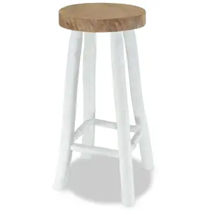 vidaXL Tabouret de bar Bois de teck massif pas cher