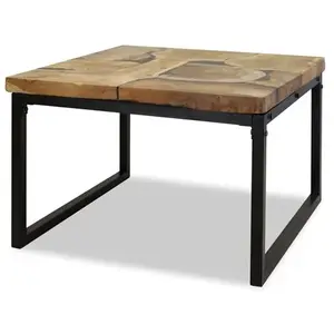 Comparateur de prix : vidaXL Table basse Teck Résine 60 x 60 x 40 cm