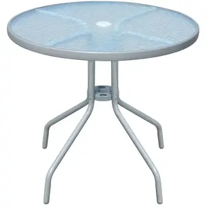 vidaXL Table de bistro Gris 80x71 cm Acier pas cher