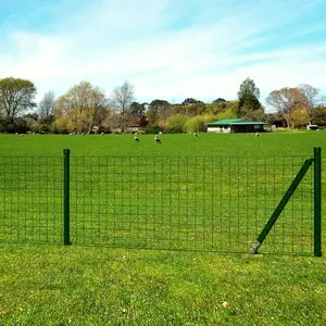 vidaXL Clôture Euro Acier 25 x 1,7 m Vert pas cher