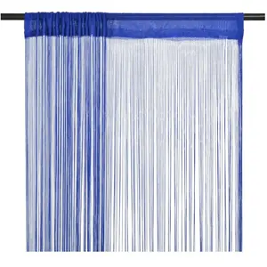 Comparateur de prix : vidaXL Rideau en fils 2 pcs 100 x 250 cm Bleu