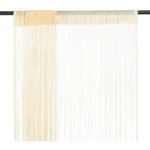 Comparateur de prix : vidaXL Rideau en fils 2 pcs 140 x 250 cm Crème