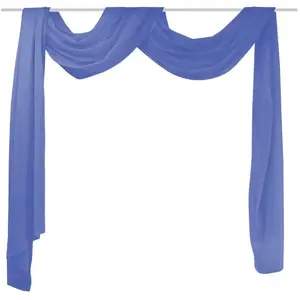 vidaXL Rideau Voile 140 x 600 cm Bleu royal pas cher