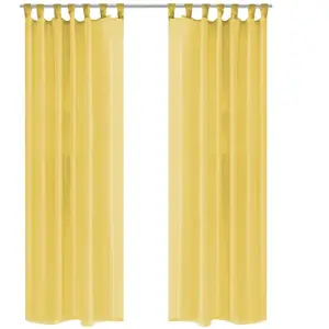 Comparateur de prix : vidaXL Rideau occultant 2 pcs Voile 140 x 175 cm Jaune