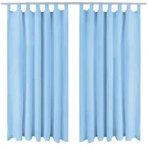 Comparateur de prix : vidaXL Rideau occultant avec boucles 2 pcs 140 x 175 cm Turquoise