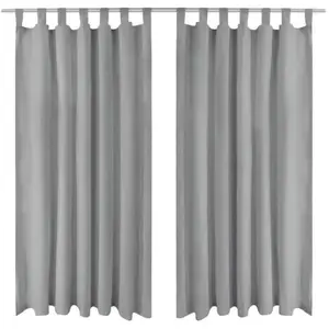 Comparateur de prix : vidaXL Rideau occultant avec boucles 2 pcs 140 x 225 cm Gris