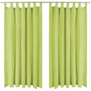 Comparateur de prix : vidaXL Rideau occultant avec boucles 2 pcs 140 x 175 cm Vert