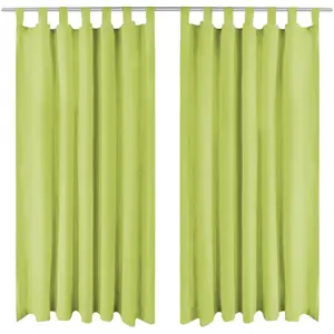 Comparateur de prix : vidaXL Rideau occultant avec boucles 2 pcs 140 x 225 cm Vert