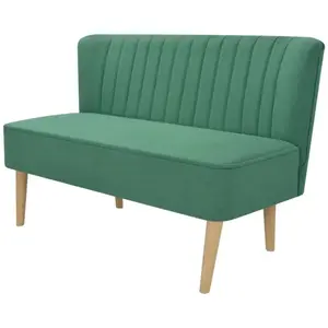 vidaXL Canapé 117 x 55,5 x 77 cm Tissu Vert pas cher