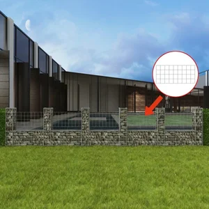 vidaXL Panier de gabion en forme de U Acier galvanisé 570x20x100 cm pas cher