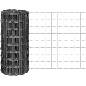 vidaXL Clôture euro Acier 10 x 0,8 m Gris pas cher