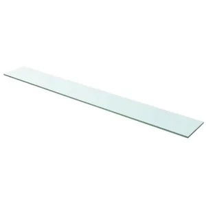 vidaXL Panneau d’étagère Verre transparent 110 x 15 cm pas cher