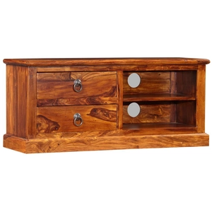 Meuble tv Bois massif de Sesham 90 x 30 x 40 cm Vidaxl Brun pas cher