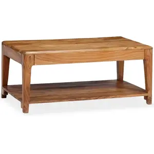 Comparateur de prix : vidaXL Vidaxl Table Basse Bois Massif 88x50x38 Cm