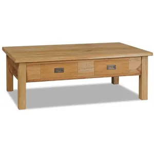 vidaXL Table basse teck massif 100x60x35 cm