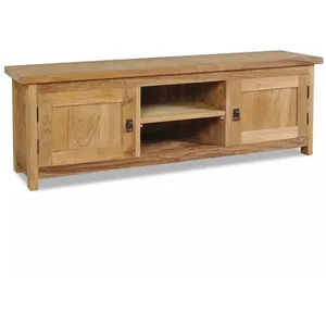 vidaXL Meuble TV teck massif 120x30x40 cm pas cher