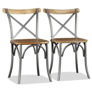 Comparateur de prix : vidaXL Chaises à manger lot de 2 bois solide de manguier
