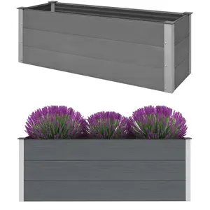 Comparateur de prix : vidaXL Lit surélevé de jardin WPC 150x50x54 cm Gris
