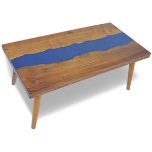 Comparateur de prix : vidaXL Table basse Teck Résine 100 x 50 x 40 cm