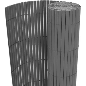 Comparateur de prix : vidaXL Clôture de jardin Double face PVC 90 x 300 cm Gris