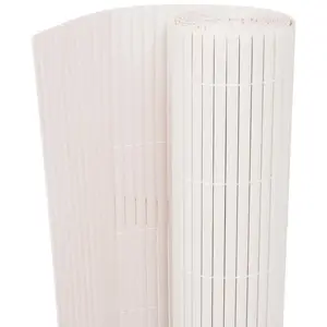 vidaXL Clôture de jardin Double face 90 x 300 cm Blanc pas cher