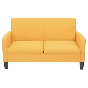 vidaXL Canapé à 2 places 135 x 65 x 76 cm Jaune pas cher