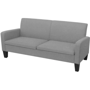 vidaXL Canapé à 3 places 180 x 65 x 76 cm Gris clair pas cher